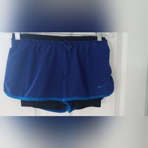 Nike Blue and Black Athletic Shorts
